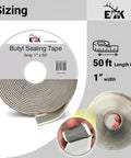 Heavy Duty Butyl Seal Tape 1 Inch By 50 Feet Weather Resistant And Leak Proof Sealant for various surfaces.