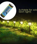 Four Pack LiFePO4 3.2V 14430 Rechargeable Batteries 400mAh 14 By 43mm 4 To 5 AA Size For Solar Panel Lights image with night garden