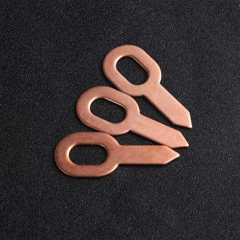 Ergonomic 50 Piece Aluminum Sheet Metal Repair Kit With Smooth Edges Golden Finish For Auto Body Dent Removal Tools And Gripper Automotive Repair Supplies, three copper tabs
