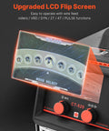 LCD flip screen on 5 In 1 Plasma Cutter Welder Combo For Home Shop With Cut TIG Gas MIG Flux MIG And MMA 50A
