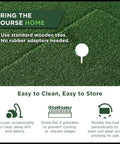 Close-up of Replaceable Indoor Golf Hitting Strip Kit With Dope Real Fairway Feel On Teeline Turf, showing ball on tee.