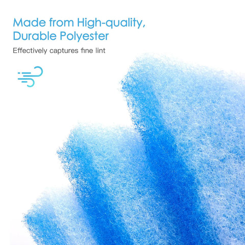 10 Pack Replacement Polyester Filters For Indoor Dryer Vents That Help Improve Home Air Quality And Extend Dryer Life, blue material