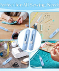 2 Pack Needle Threaders For Hand Sewing And Embroidery No Fuss Automatic Threader for floss yarn with retractable wire and finger grip