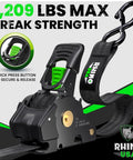 Retractable Ratchet Straps 4 Pack 1 Inch By 10 Foot Auto Self Retracting Tie Downs 1,209 Lbs Break Strength Heavy Duty