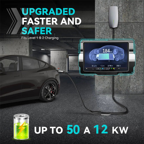 Tesla charging station with 21 Foot High Power EV Extension Cord 50A 12KW With NACS Plug For Model 3 Y S X Cybertruck