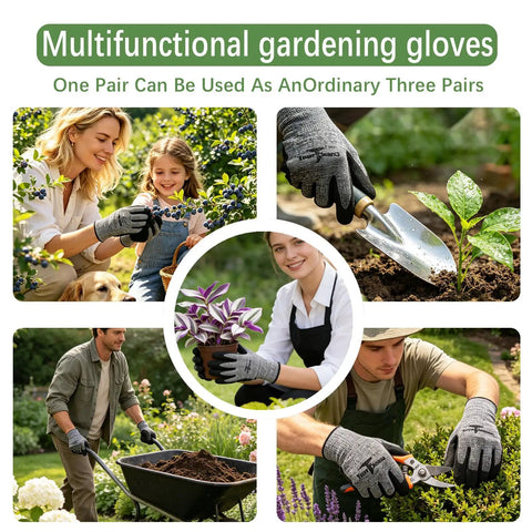 gloves for gardening uses Eight Pairs Breathable Latex Dipped Gardening Gloves ✓