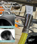 Table Saw Dust Collection Adapter Two And A Half Inch Outlet To One And Seven Eighth Inch Vacuum Hose Connection installed view