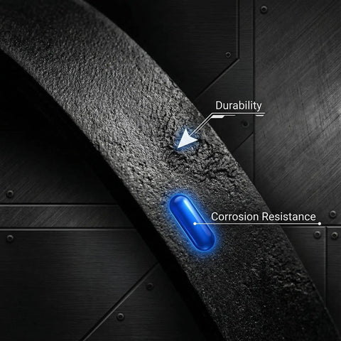Close-up of 9.25 Inch Non Vented Rotor Silencer Band showing durability and corrosion resistance for AMMCO 6922 and GOODSON