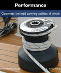 Winch Maintenance Grease 3.5 oz Tube For Winches Windlasses Steering Gears Trailer Bearings And Hydraulic Systems With Solid Activation And Load Carrying Strength Marine Grade Lubricant applied on boat winch for optimal performance