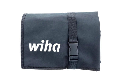 Closed roll out pouch of Beefed Up Insulated Industrial Pliers And Drivers Kit In Roll Out Pouch With Long Nose Pliers, Pro Grade Combo Pliers.