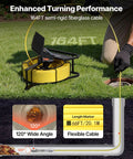 Sewer Camera Probe Kit With 164 Ft Cable, 4.3 Inch Color Screen, IP68 Waterproof Drain Inspection Tool With 6 Adjustable LEDs, Long Battery Life, SD Card Included, Dope For Pipes, Ducts, And Sewer Lines. 164 ft fiberglass cable on reel