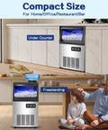 Heavy Duty Beast Mode Commercial Ice Maker 110 Lbs Per Day Under Counter Or Freestanding With 22 Lb Storage Dual Water Inlets