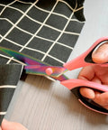 Ribbon Scissors Set All Purpose Titanium Blades Stainless Steel Sharp Scissors With Comfort Grip Handles Three Pack Pink And Black For Paper Fabric Crafting And Office Use, cutting fabric