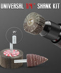 20 Pcs Flap Wheel Set For Drill And Die Grinder With Six Sizes And 60 80 120 240 Grit One Quarter Inch Shank Abrasive Flap Wheels