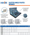 HHIP slotted angle plate, webbed, 4-1/2 x 3-1/2 x 3 in cast iron