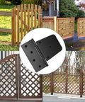 Heavy Duty Gate Hinges For Wooden Fences Set Of 6 Black Iron Barn Door Hinges With 54 Screws for outdoor gates