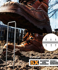Boot stepping on 10-Pack 6-Inch Heavy Duty Landscape Staples Tough-As-Nails Rust-Proof Galvanized 11-Gauge U-Pins