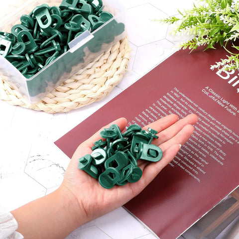 50 Pack Greenhouse Twist Clips Plastic Plant Hanging Hooks For Shading And Fixing Netting In A Clear Box Aluminum Insulation Compatible Garden Clips For Easy Setup And Multipurpose Use