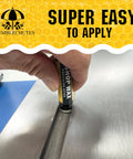 Applying All Purpose Shop Wax Precision Kit Featuring Natural Multi Surface Metal Wood And Plastic Conditioning Paste to a metal surface.