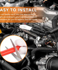 Dmotech 6pc Kit Red Silicone Vacuum Hose Tubing 3mm Wall Fits Engine Intake And Fluid Lines High Performance 130 PSI Heat Resistant Perfect Ride Swap Upgrade For Domestic Or Import Cars cut in engine bay
