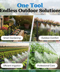 All In One One Fourth Inch Drip Irrigation Kit With Hundred Foot Tubing And Sixteen Adjustable Copper Nozzles Automatic Atomizing Mist Sprinkler System used in garden and greenhouse