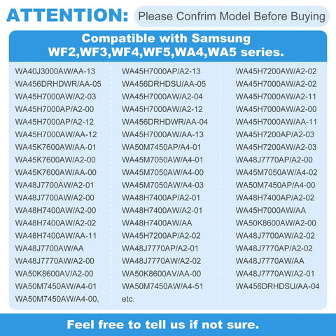 Compatibility chart for Washer Drain Pump Replacement For Samsung PX3516 01 DC31 00178A models