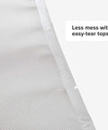 Close-up of Precision Vacuum Sealer Bags Pre Cut 8.6 By 11.8 Clear Easy Tear Tops Pack Of 50 showing easy-tear design.