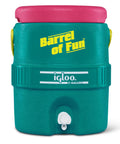 Retro 2 Gallon Party Water Jug Cooler Jade Finish With Eco Friendly THERMECOOL Foam Insulation, BPA Free, Drip Resistant Push Spigot