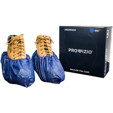 Waterproof Shoe Covers Disposable Non Slip Extra Large Boot Covers 40 Pairs Dark Blue Protective Footwear Covers and box