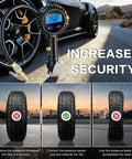 Digital Tire Pressure Gauge With Inflator And 250 PSI Heavy Duty Air Chuck Quick Connect Hose For Cars And Inflatables with LED display