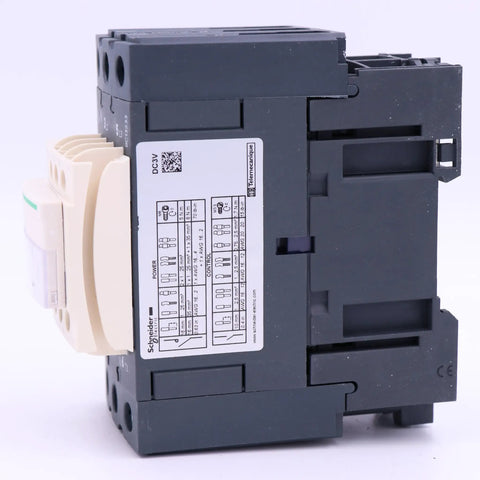 Side view of Three Pole Contactor With 110V AC Coil, 40 Amp Load Rating, LC1D40A LC1D40AF7 Series, AC-3 Duty