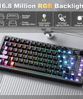 Compact 75 Percent Mechanical Keyboard Featuring Customizable LCD Screen And Rock Solid Volume Knob Equipped With Super Smooth Candy Switches For Seamless PC Gaming And Daily Grind Typing with colorful RGB backlight.