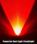 Beam from Red Light Flashlight With One Mode LED Torch Scalable Red Lens Filter Built For Night Astronomy Aviation Beach Safety