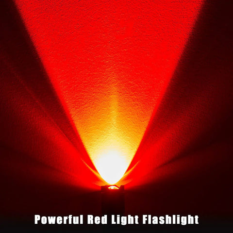 Beam of Red Light Flashlight With LED Torch One Mode Red Lens Filter For Night Astronomy Aviation Observation And Beach Safety