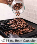 Double Cup Barista Style Home Fully Automatic Coffee Machine With 36 Drink Presets And Touchscreen Controls For Latte Macchiato Cappuccino Or Espresso, coffee beans filling large bean hopper