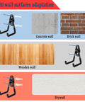 8 Pack Hang All Your Gear Heavy Duty Garage Hooks Wall Mount Set For Ladders Garden Tools Bikes And More Steel Utility Organizer multi-surface adaptation for concrete, brick, wood, and drywall.