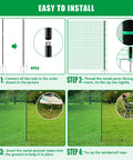 Easy installation steps for Heavy Duty Portable Temporary Fence 36 Inch Tall, 50 Foot Long Garden Fence For Dogs And Small Animals.