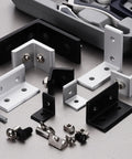 Top Notch 10 Pack Black L Corner Brackets With Nuts And Screws For 2525 European Profile Aluminum Extrusion Build, various sizes