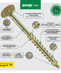 Powerlags XF Five Sixteenth Inch By Three Inch Interior Pancake Head Structural Wood Lag Screws 250 Pack No Drill Needed