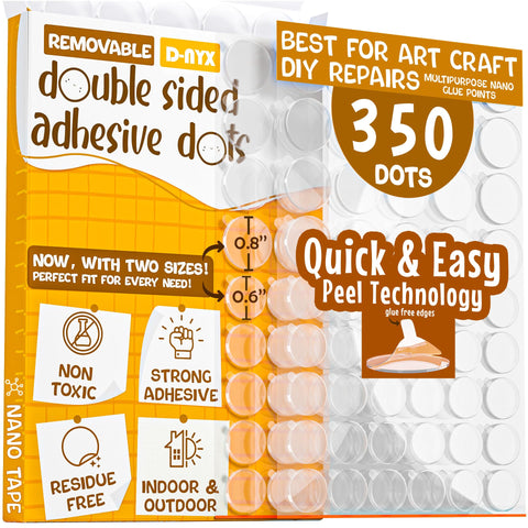 Double Sided Tape Dots For Easy Hangs And Crafts Clear Sticky Putty Adhesive Dots Pack 350 No Residue No Mess