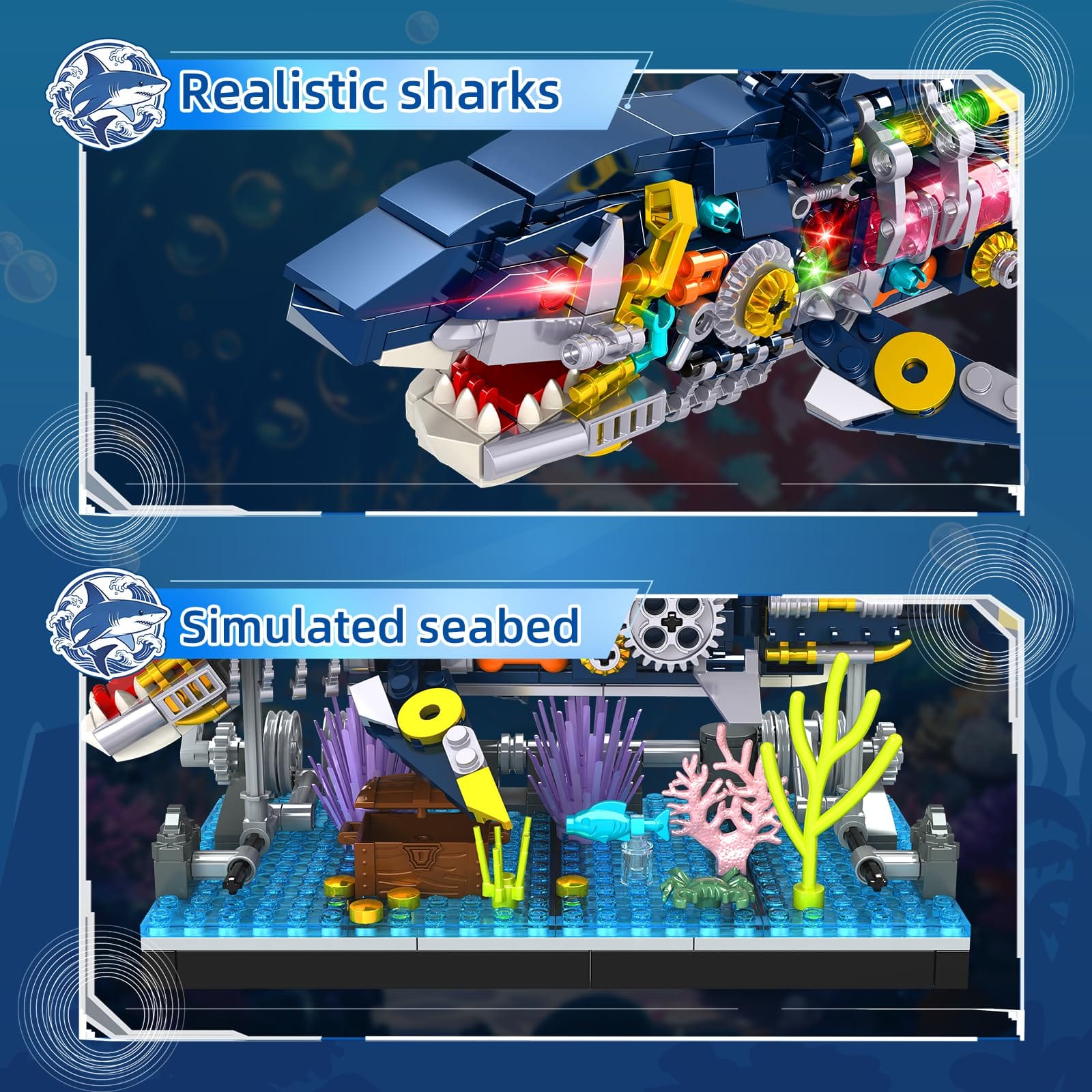 Semi Mechanical Shark Building Block Set | Gift For Kids ✓
