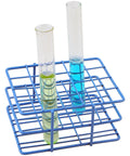 Blue Epoxy Coated Steel Wire Test Tube Rack for Labs, 20 Holes, 4 by 5 Grid, Fits 18 to 20mm Tubes, Chemical Resistant