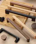 Built Tough Solid White Oak Wood Drawer Knobs For Kitchen Cabinets And Bedroom Dressers Featuring A Modern Single Hole Mount.