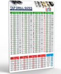 Slick Magnetic Tap Drill Size Reference Chart With Full Sae And Iso Metric Bit Dimensions And Decimal Equivalents For No Nonsense Cnc Operators And Backyard Garage Crews display showing drill and tap sizes.