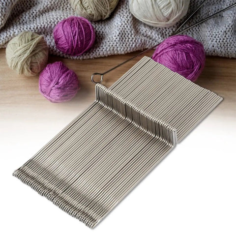 50 Pack Steel Knitting Machine Needles Set For Quick Swaps And Smooth Weaving Durable Crafting Tool Accessories For DIY Knitters Replacements For Your Knitting Projects Easy Install Pro Grade Quality, steel needles with yarn