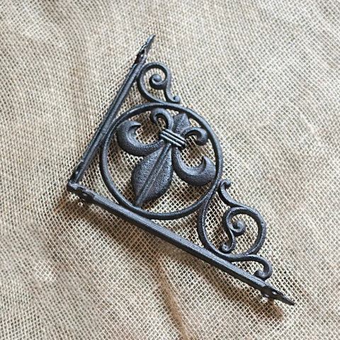 Heavy Duty Iron Corner Braces Tough As Nails Floating Shelf Supports Wall Mounted Triangle Plant Stand Steel L Brackets ornate design