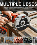 Heavy Duty 4.5 Inch Angle Grinder Cutting Discs Ripping Through Stainless Steel And Metal Jobs With Ridiculous Durability And Blazing Fast Cuts In 28 Pack Bundle in use, cutting various metal types.