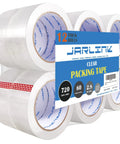 Clear Packing Tape Pack for Shipping and Moving, Heavy Duty Sealing Tape with Thick 2.8 Mil BOPP Adhesive, 12 rolls shown