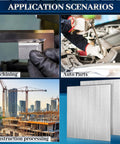 Stainless steel sheets, brushed finish, 304/304L with double-sided film, 8 pcs, 6x6x0.04 in.