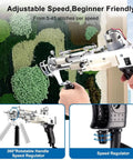 Rug Tufting Gun Starter Kit With 360 Degree Adjustable Handle For Easy Carpet Making in use creating textured rug